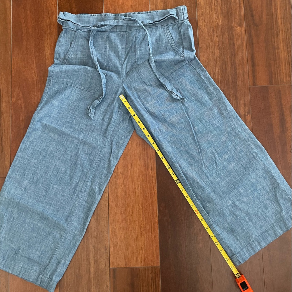 J. Crew Cambray Wide-Leg Pants Tie Waist | Size 6 | Lightweight - Picture 5 of 7